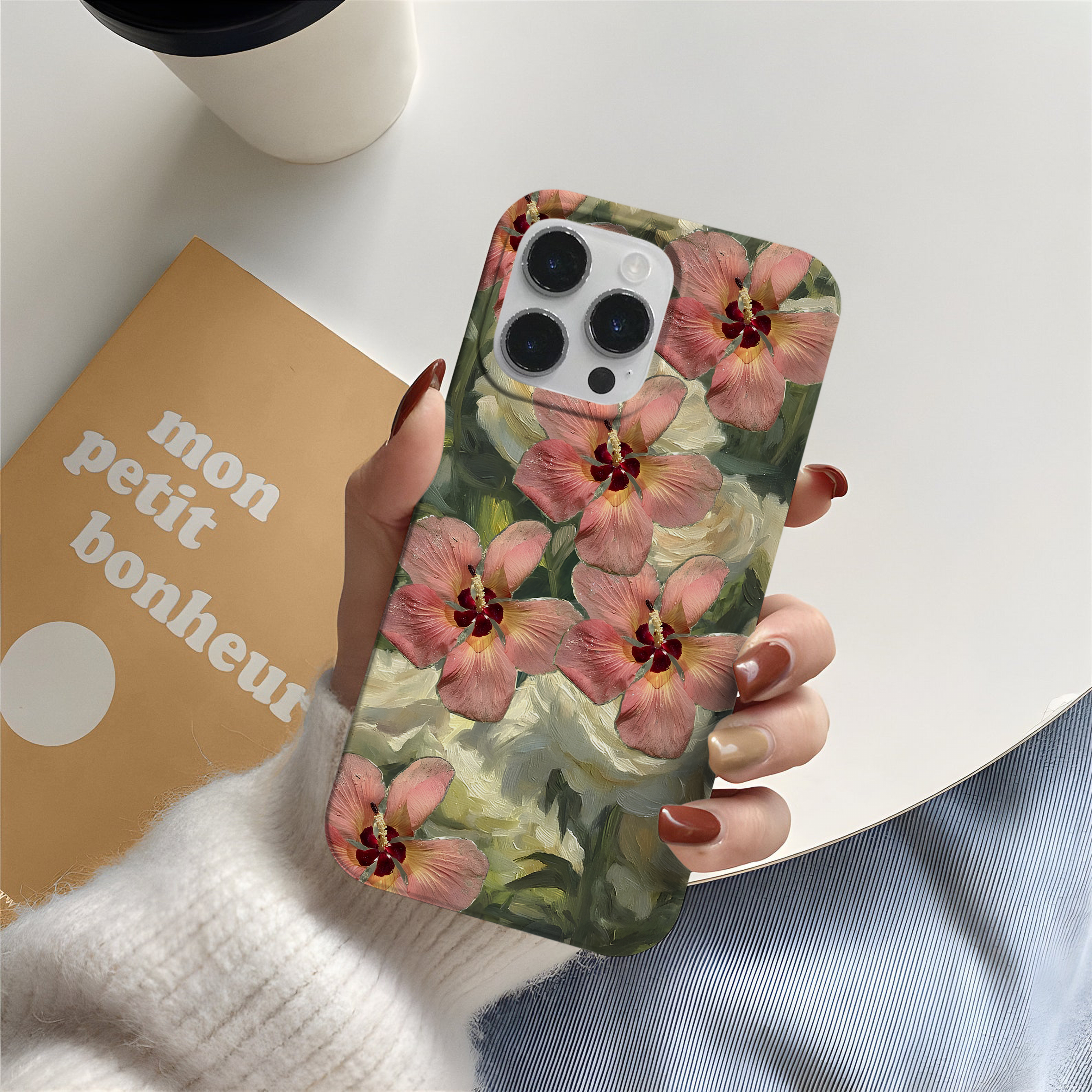 Vintage Çiçek Desenli Telefon Kılıfı