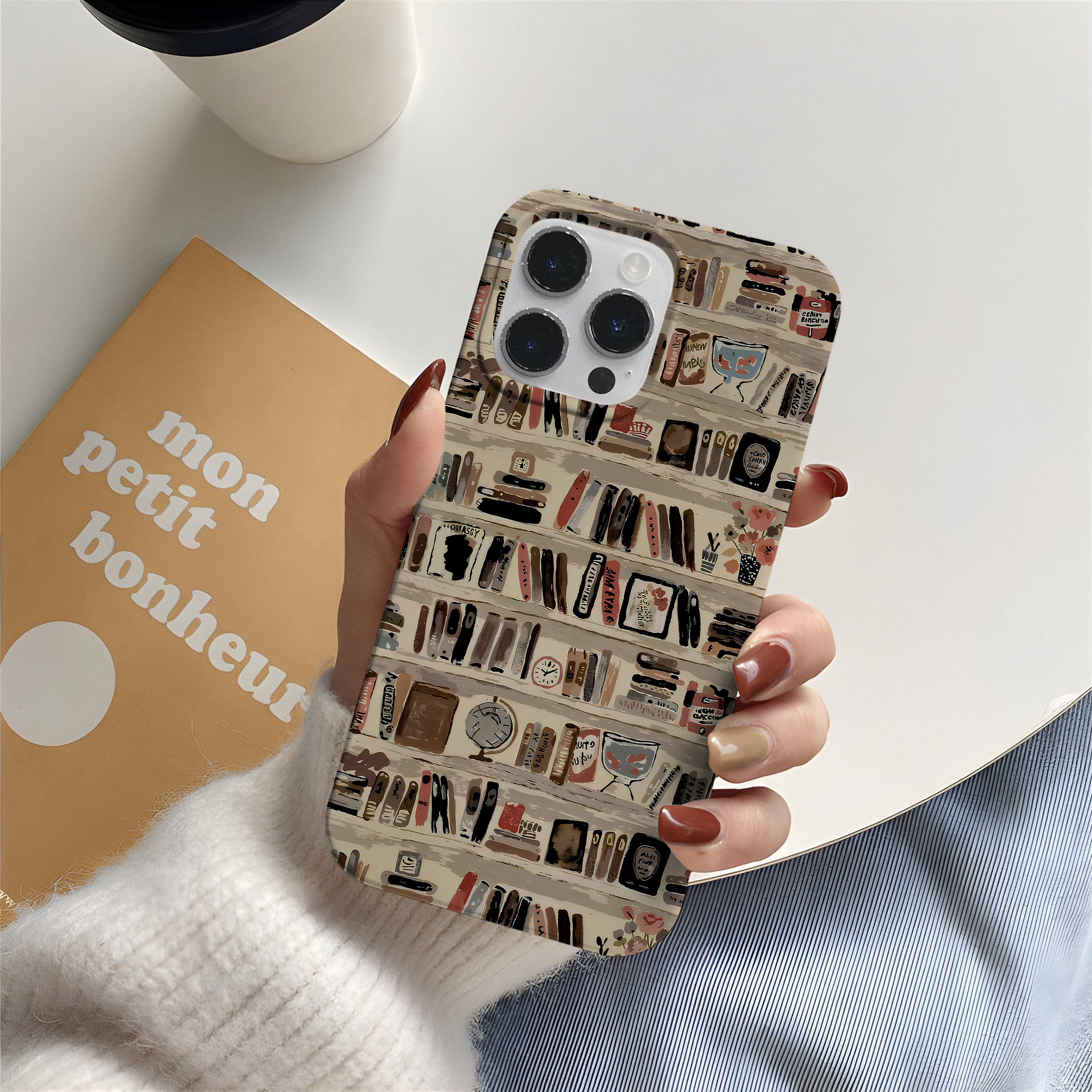 Vintage Kitaplık Telefon Kılıfı