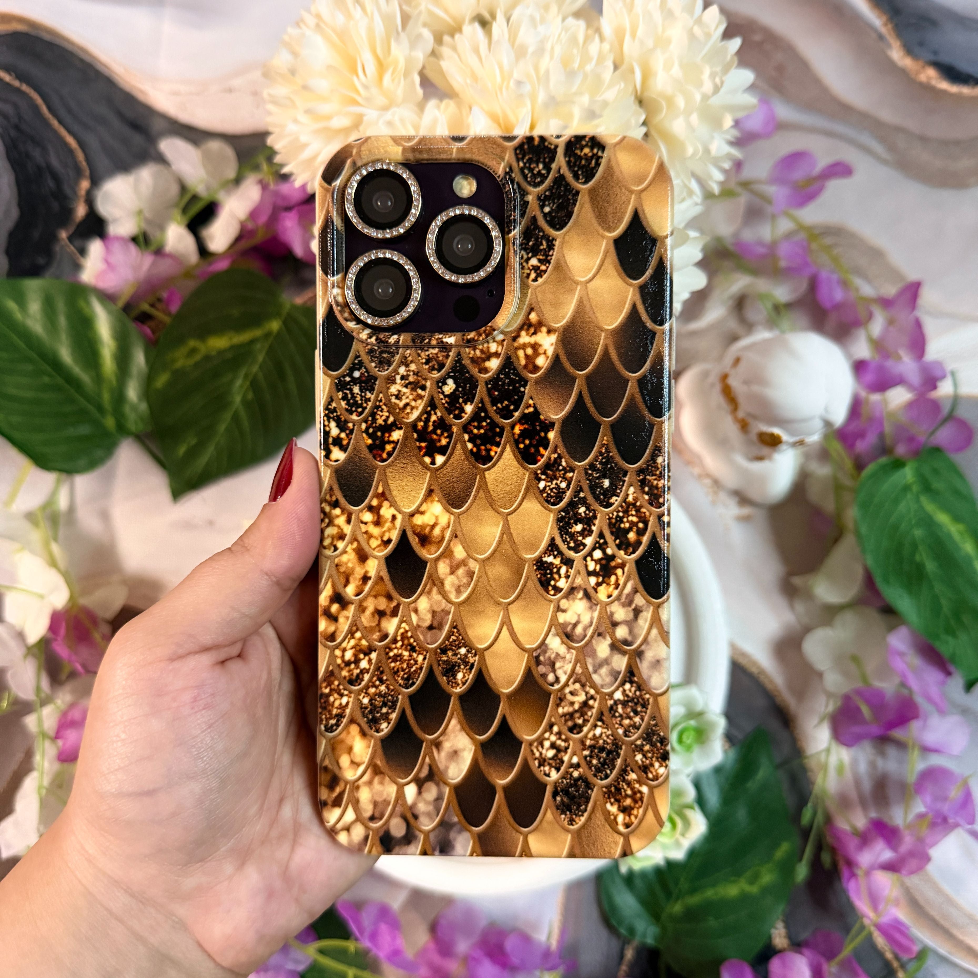 Balık Pulu Desenli Premium Telefon Kılıfı