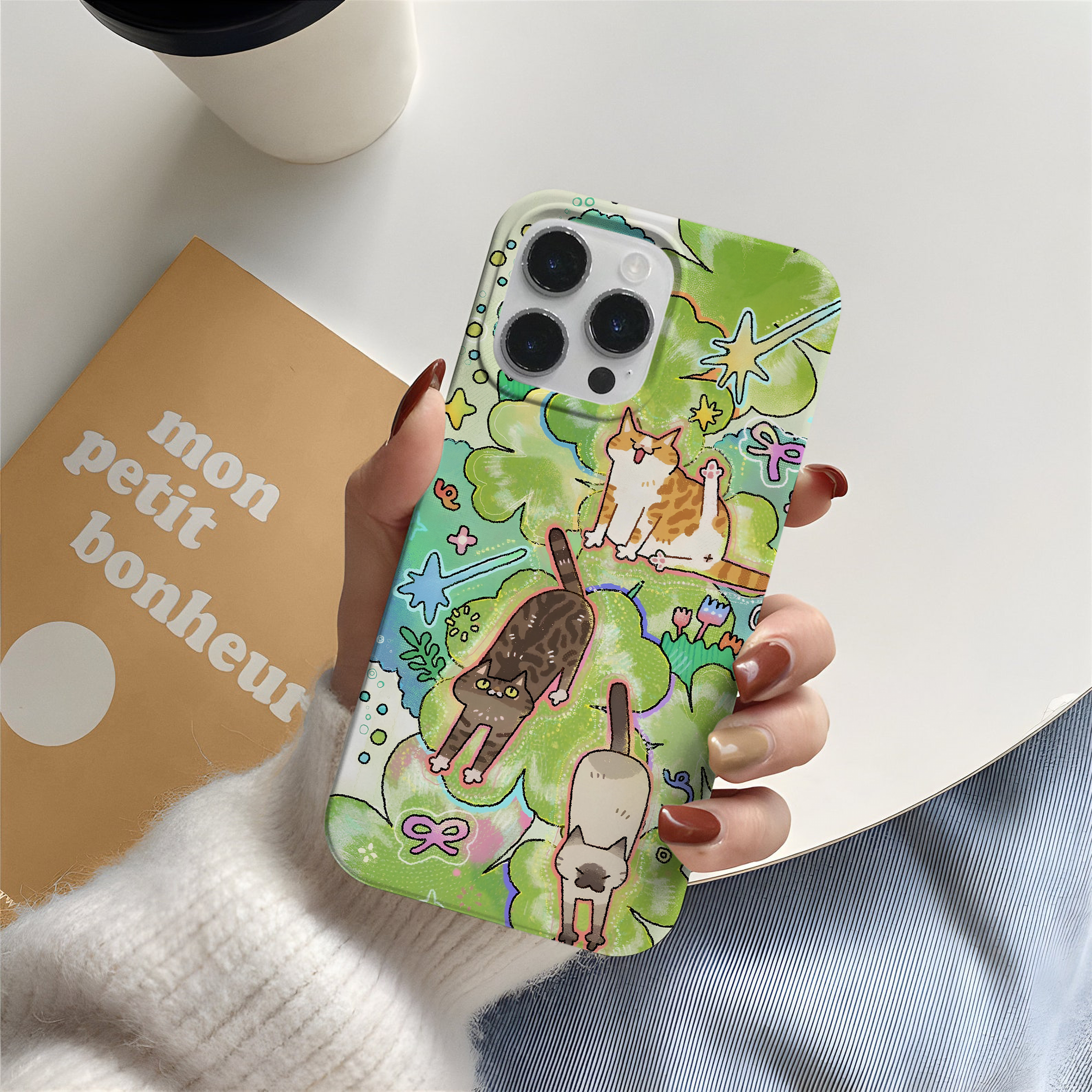 Çizim Kediler Telefon Kılıfı